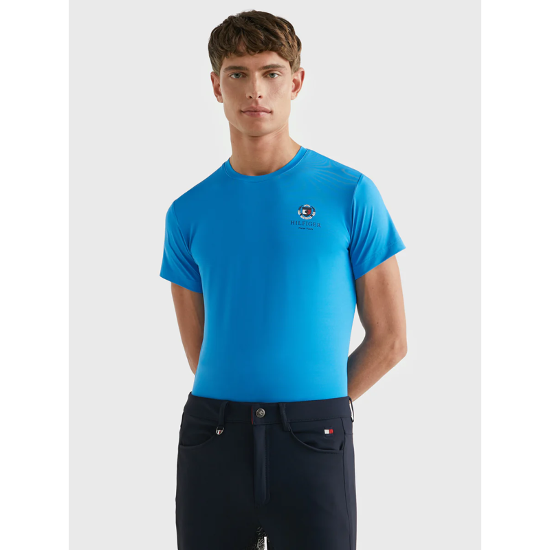 Tommy Hilfiger Men's Performance Crest Print T-Shirt - Shocking Blue-2